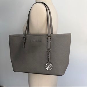 Michael Kors Saffiano Leather tote in Dove Gray